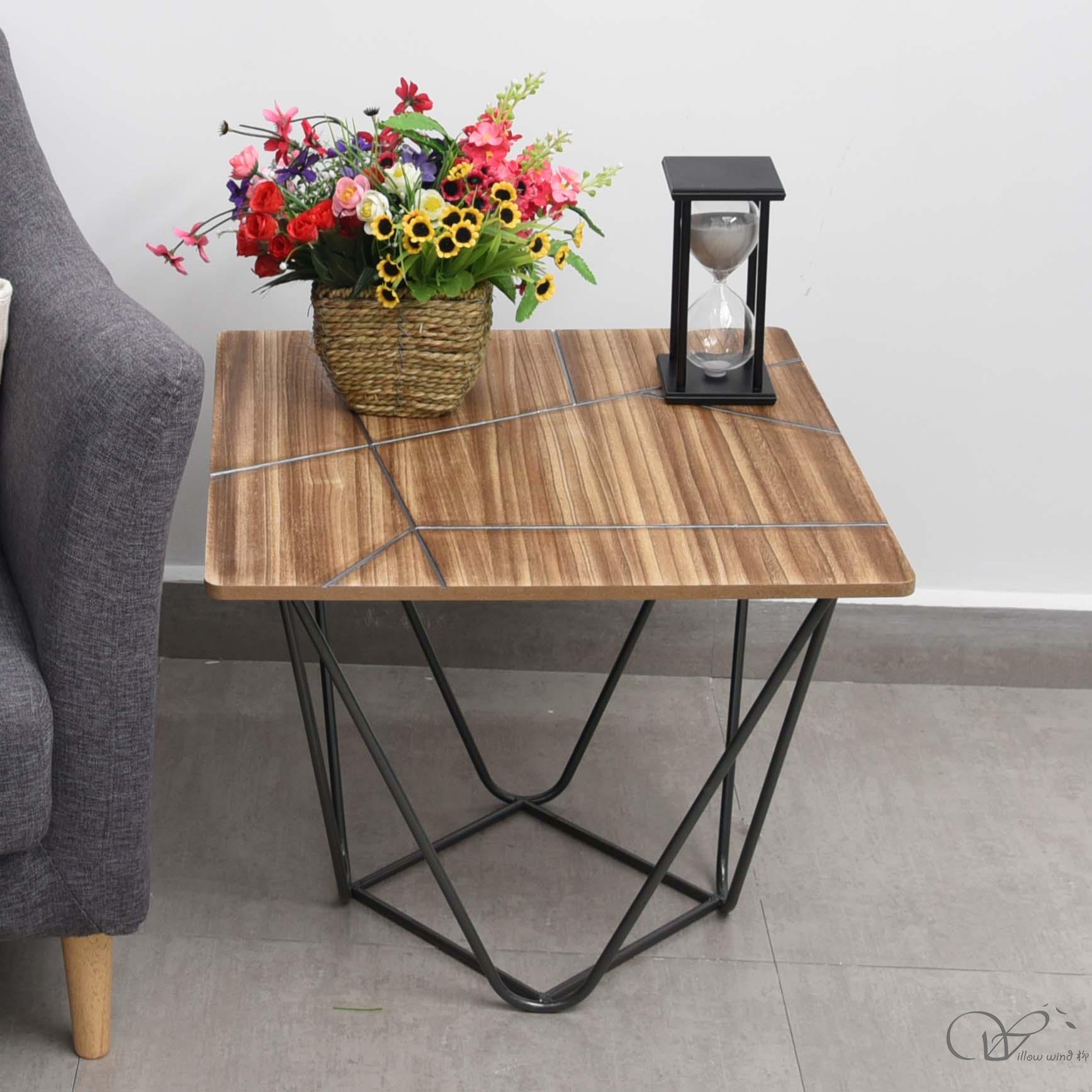 套二现代铁艺咖啡桌角桌客厅沙发边桌休闲桌小餐桌