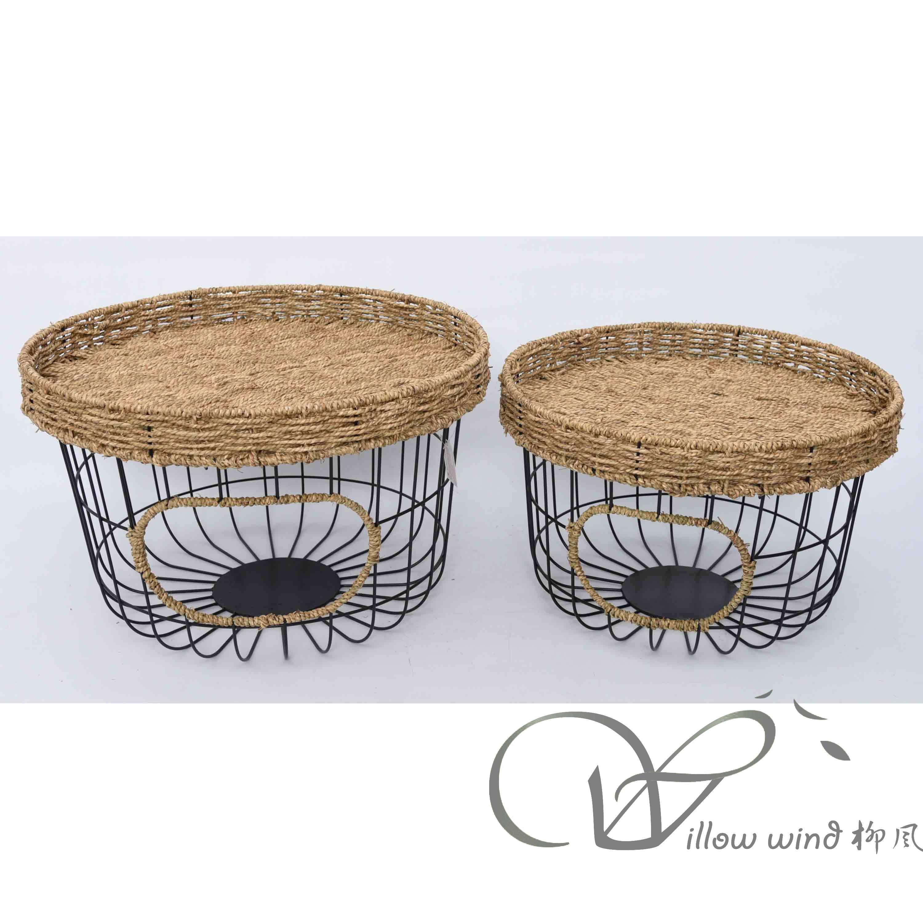 柳风收纳，客厅收纳柳编筐