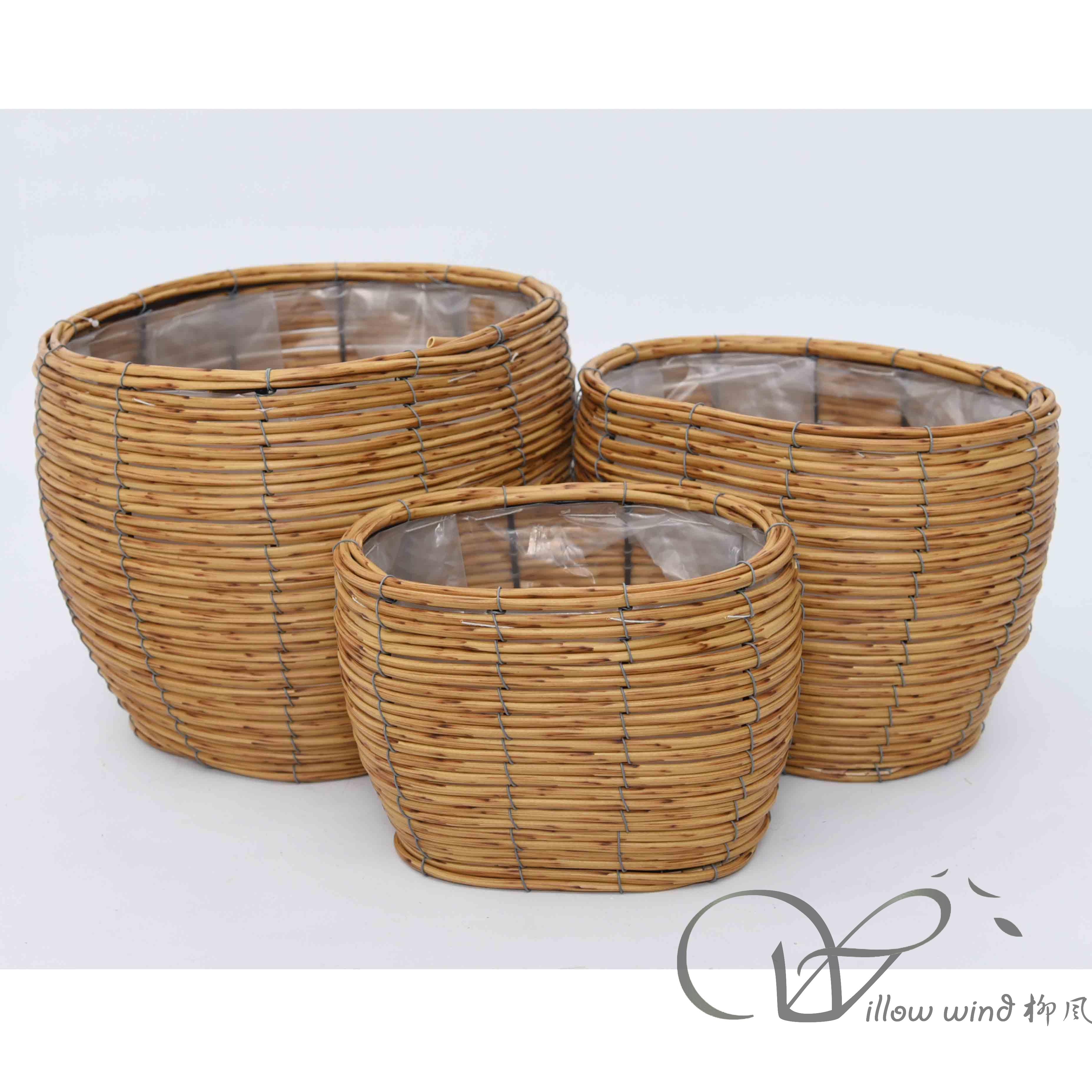 柳风收纳，客厅收纳柳编筐