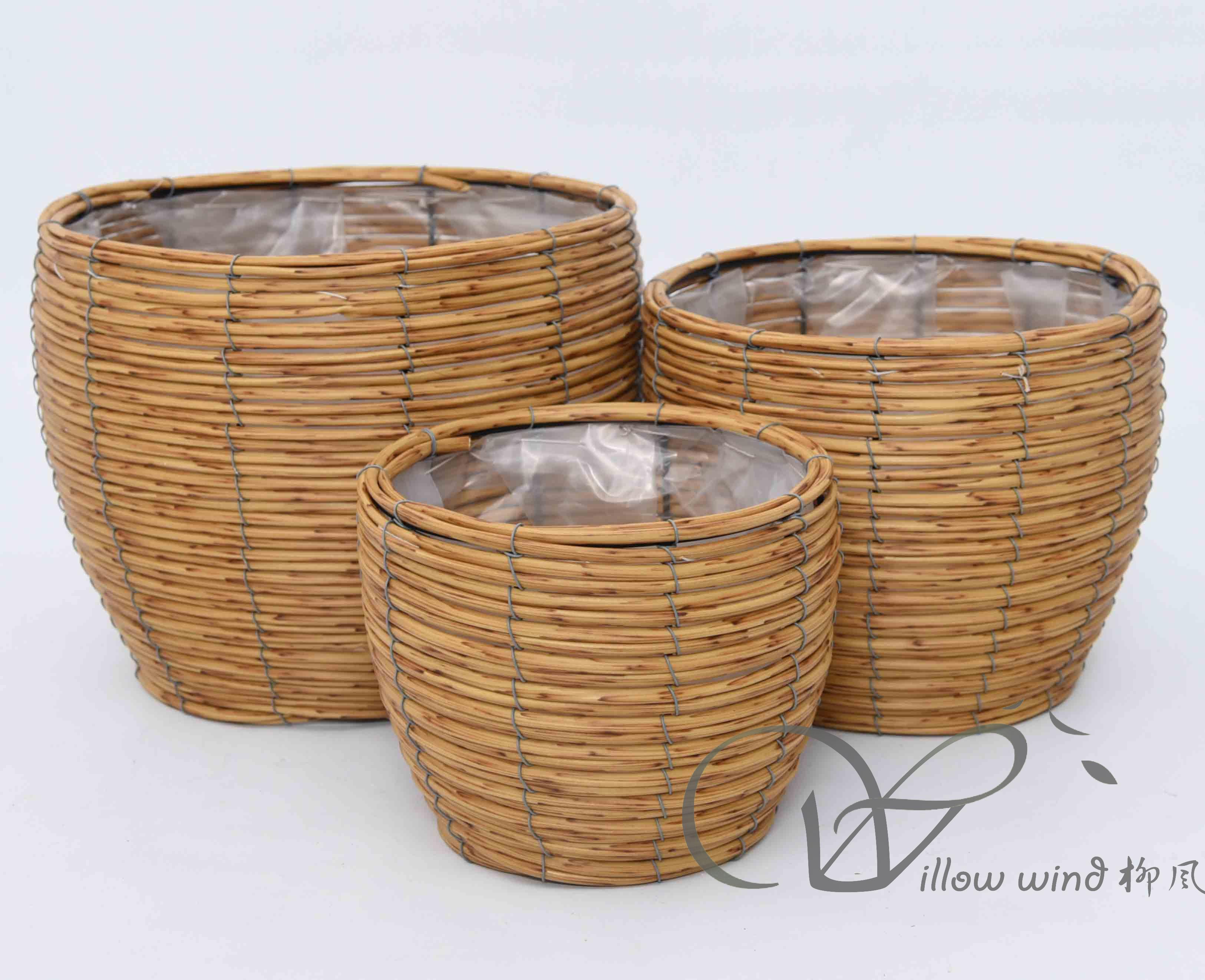柳风收纳，客厅收纳柳编筐