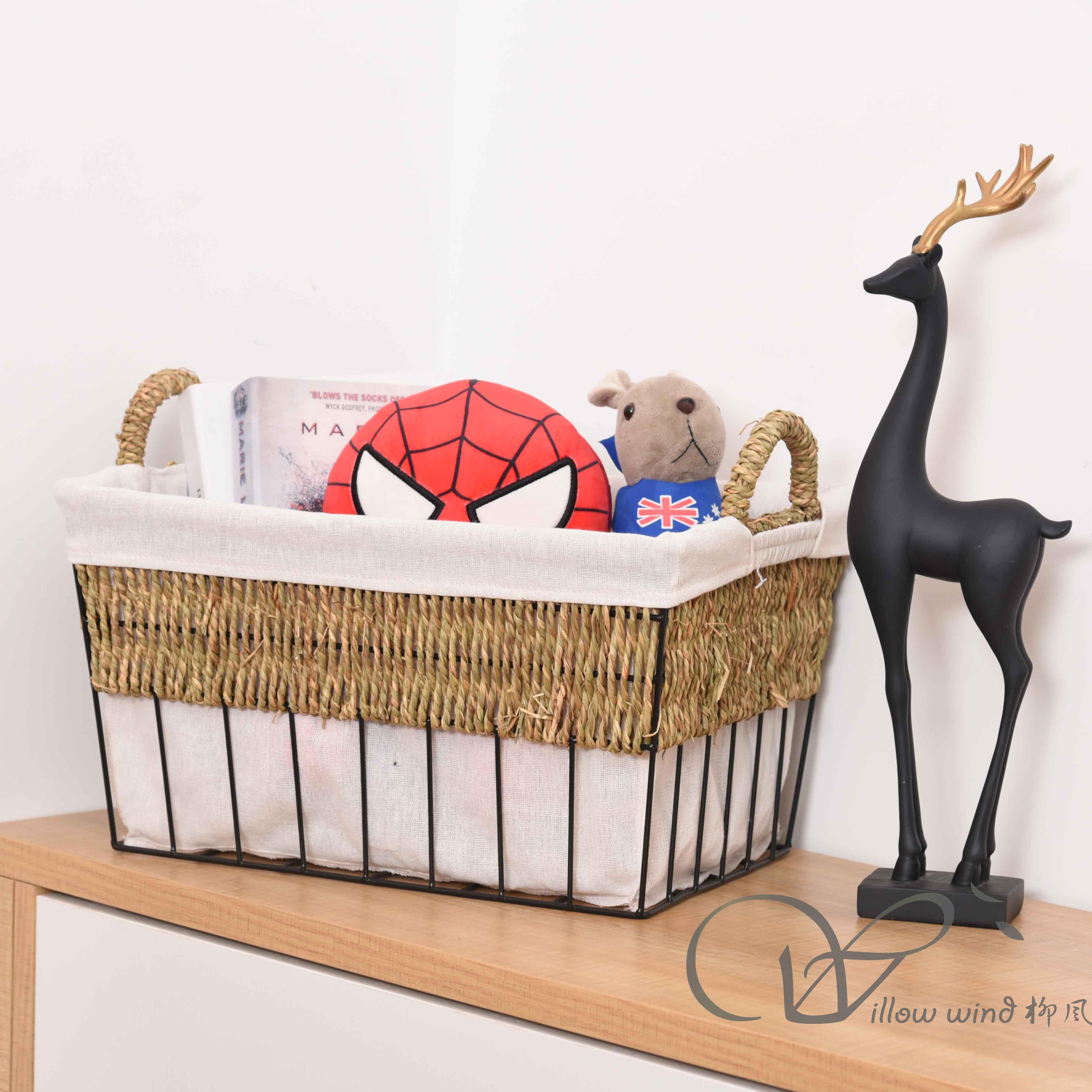 柳风收纳，客厅收纳柳编筐