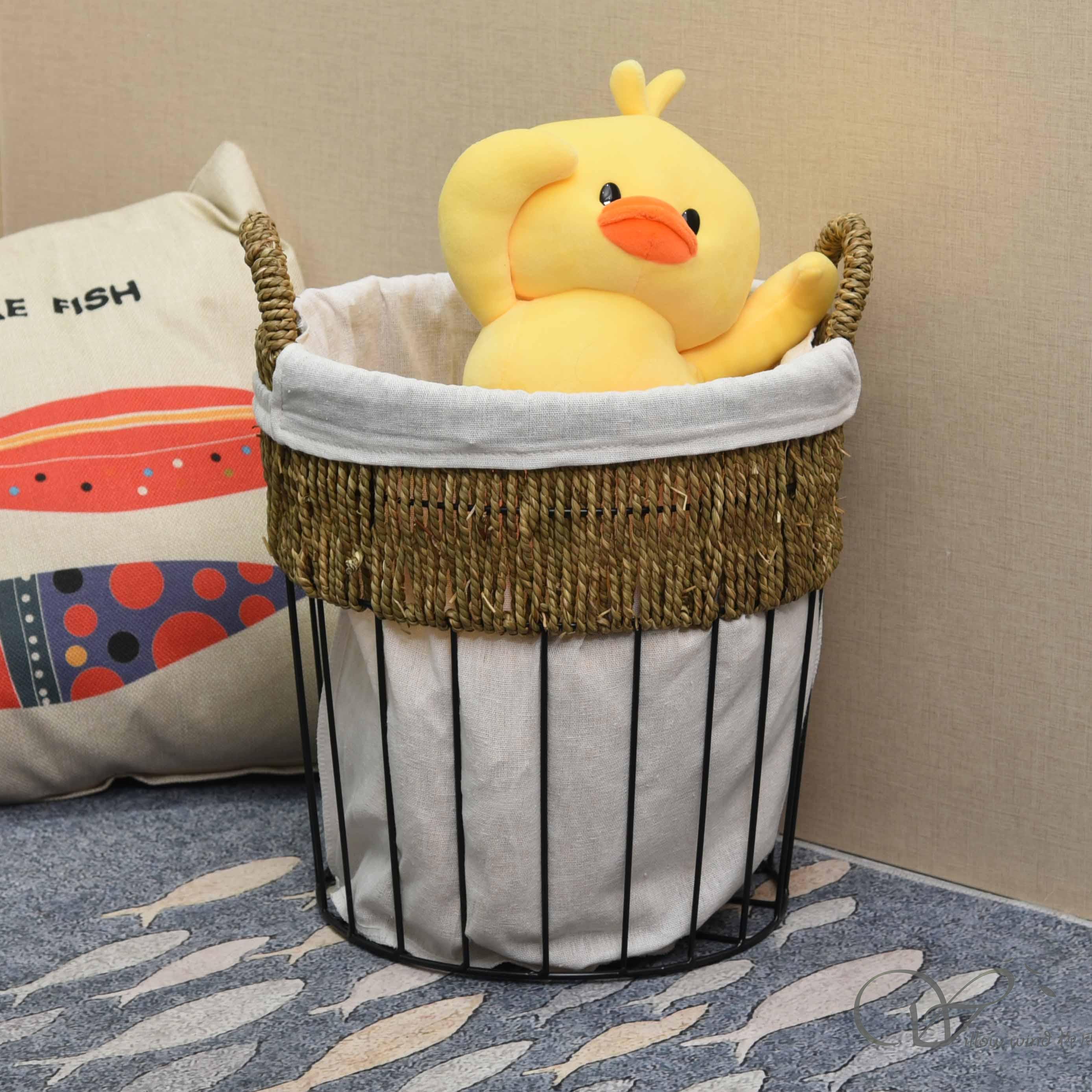 柳风收纳，客厅收纳柳编筐