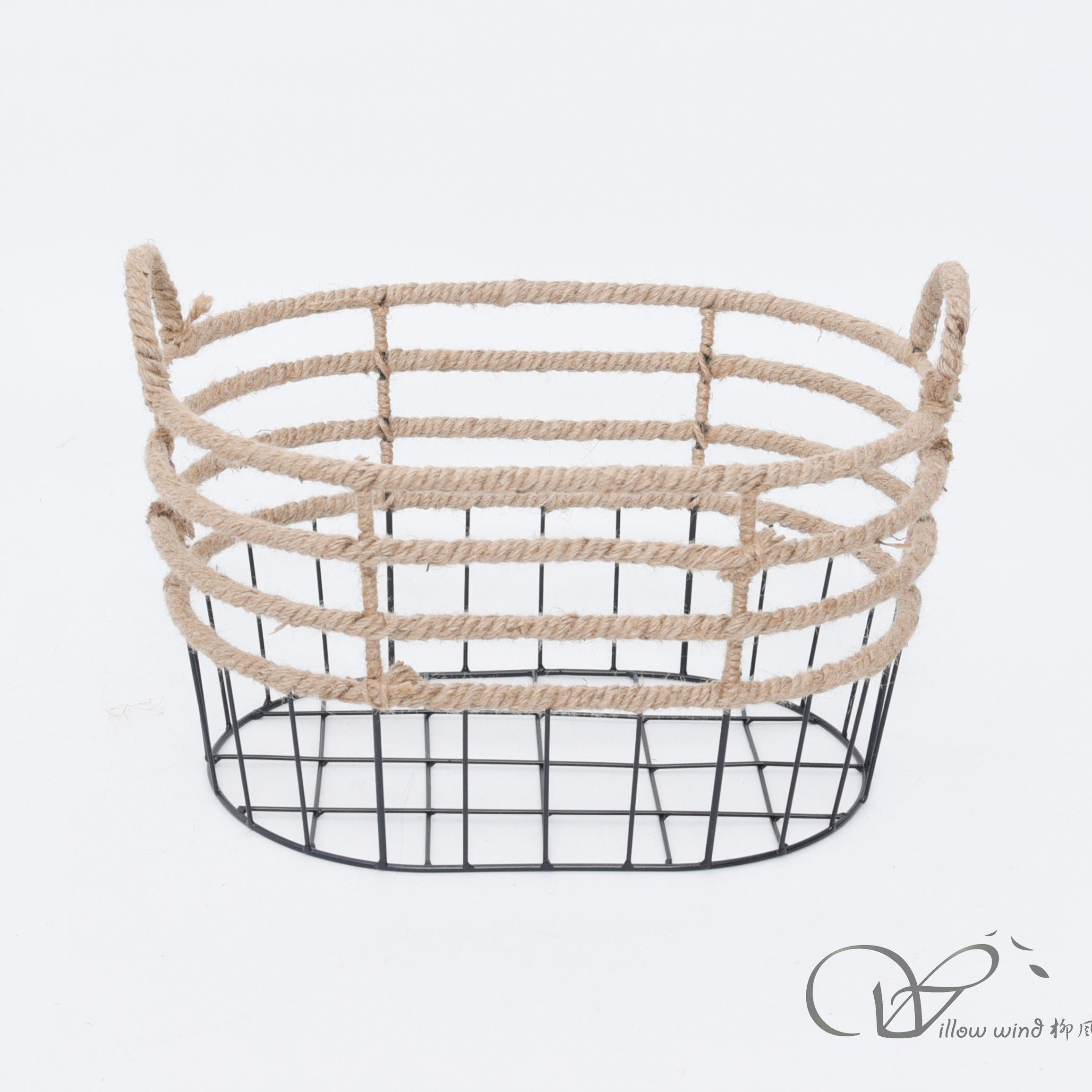 柳风收纳，客厅收纳柳编筐