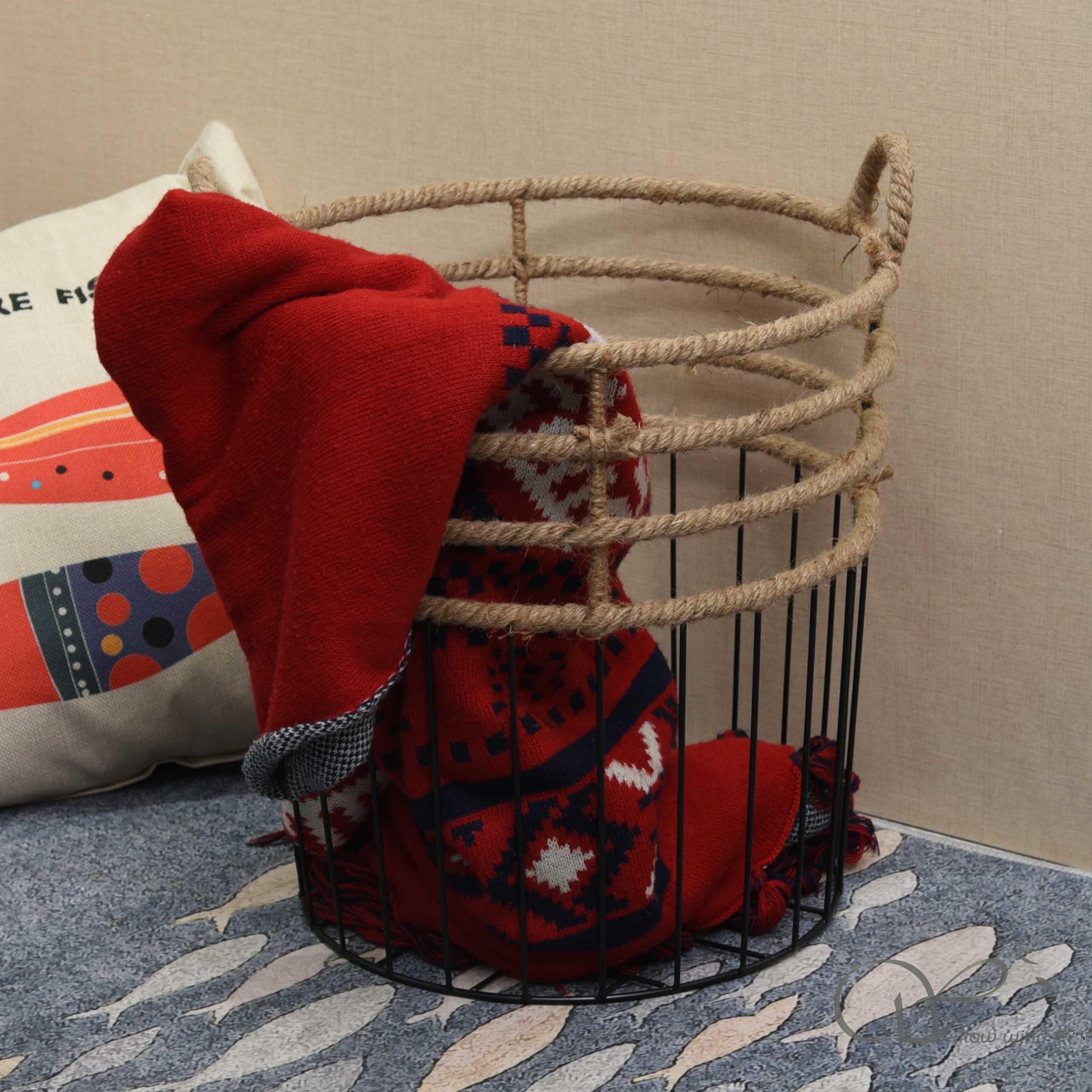 柳风收纳，客厅收纳柳编筐