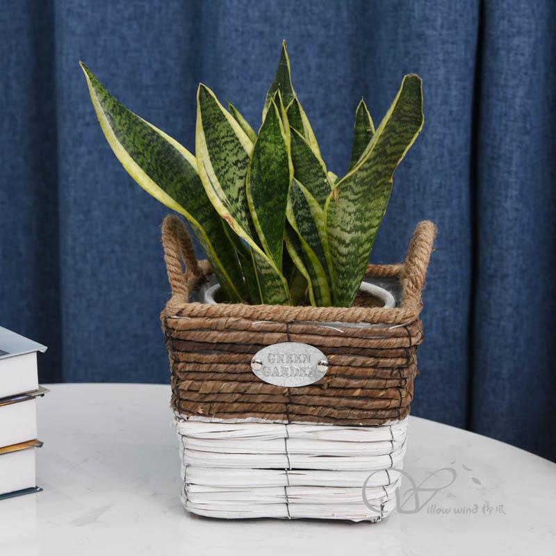 柳风收纳，客厅收纳柳编筐