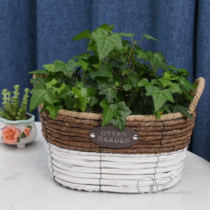 柳风收纳，客厅收纳柳编筐
