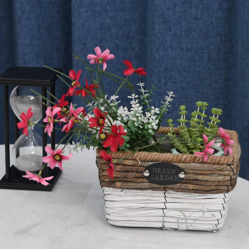 柳风收纳，客厅收纳柳编筐