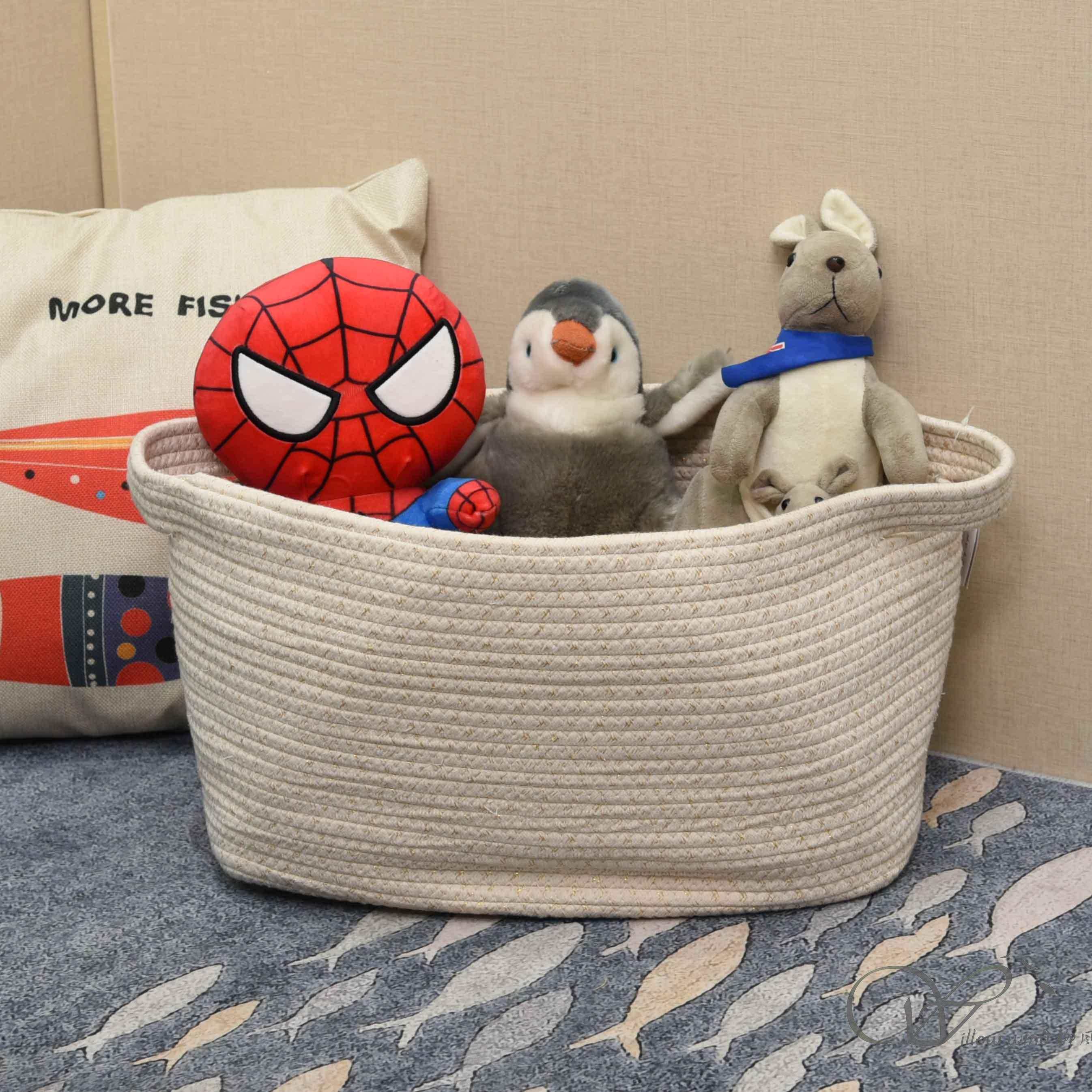 柳风收纳，客厅收纳柳编筐