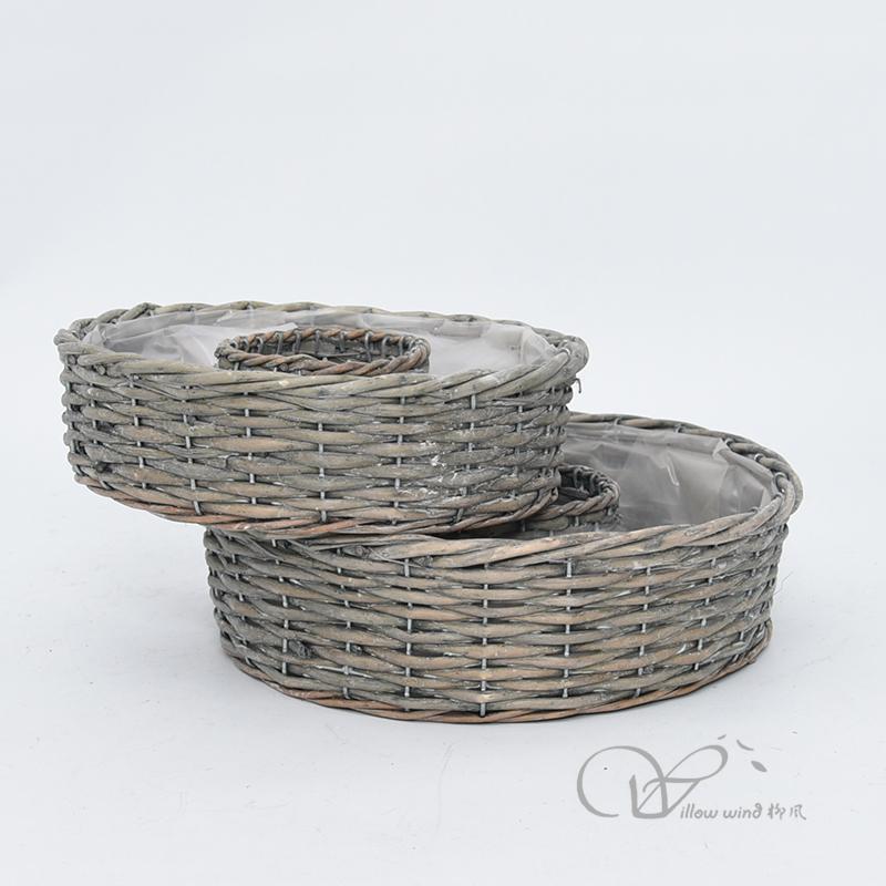 柳风收纳，客厅收纳柳编筐