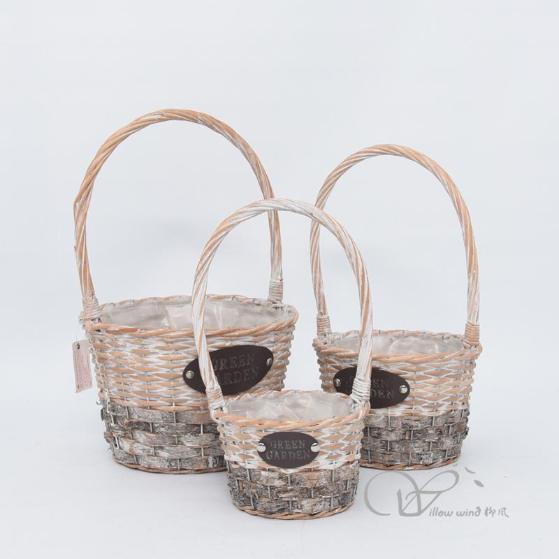 柳风收纳，客厅收纳柳编筐