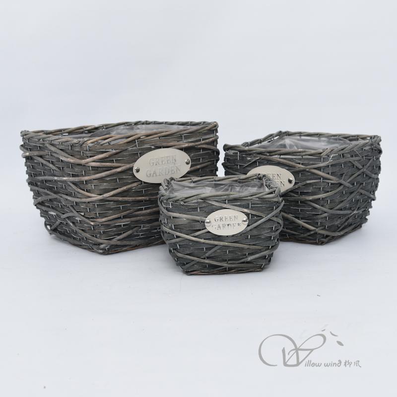 柳风收纳，客厅收纳柳编筐