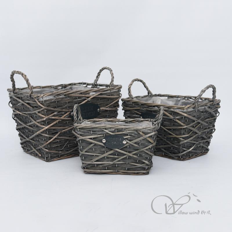 柳风收纳，客厅收纳柳编筐