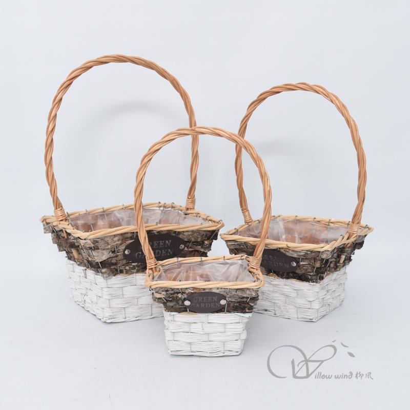 柳风收纳，客厅收纳柳编筐