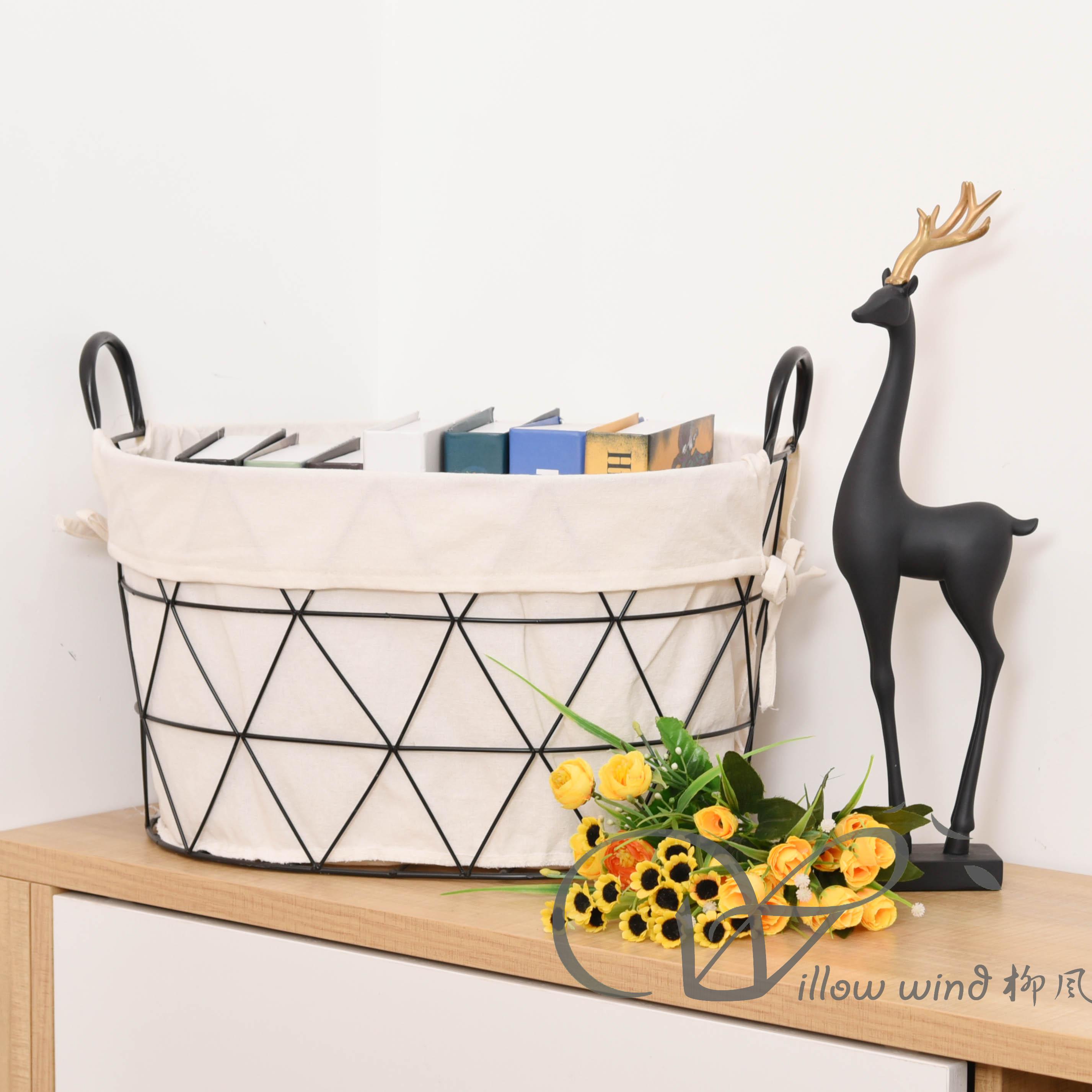 柳风收纳，客厅收纳柳编筐