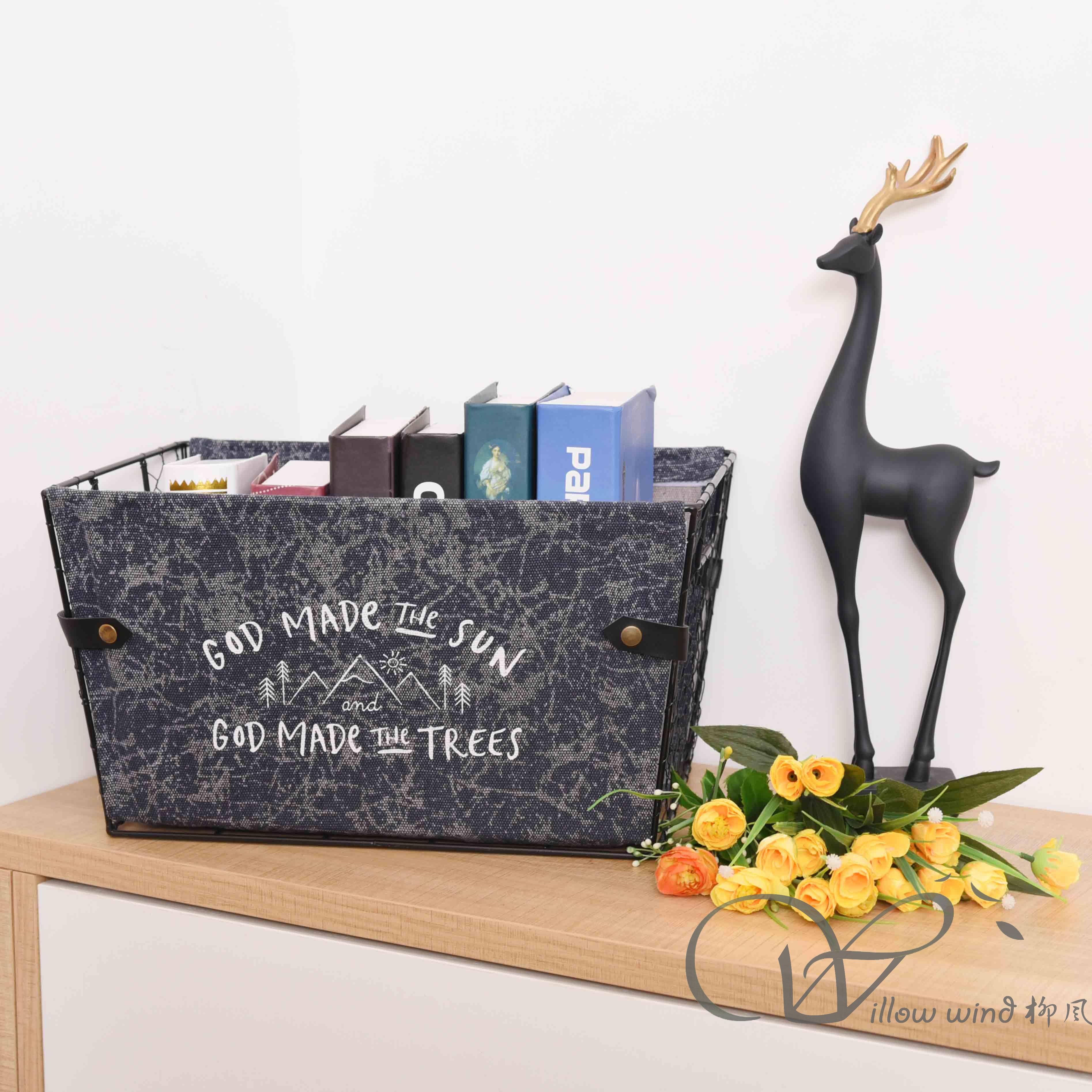 柳风收纳，客厅收纳柳编筐