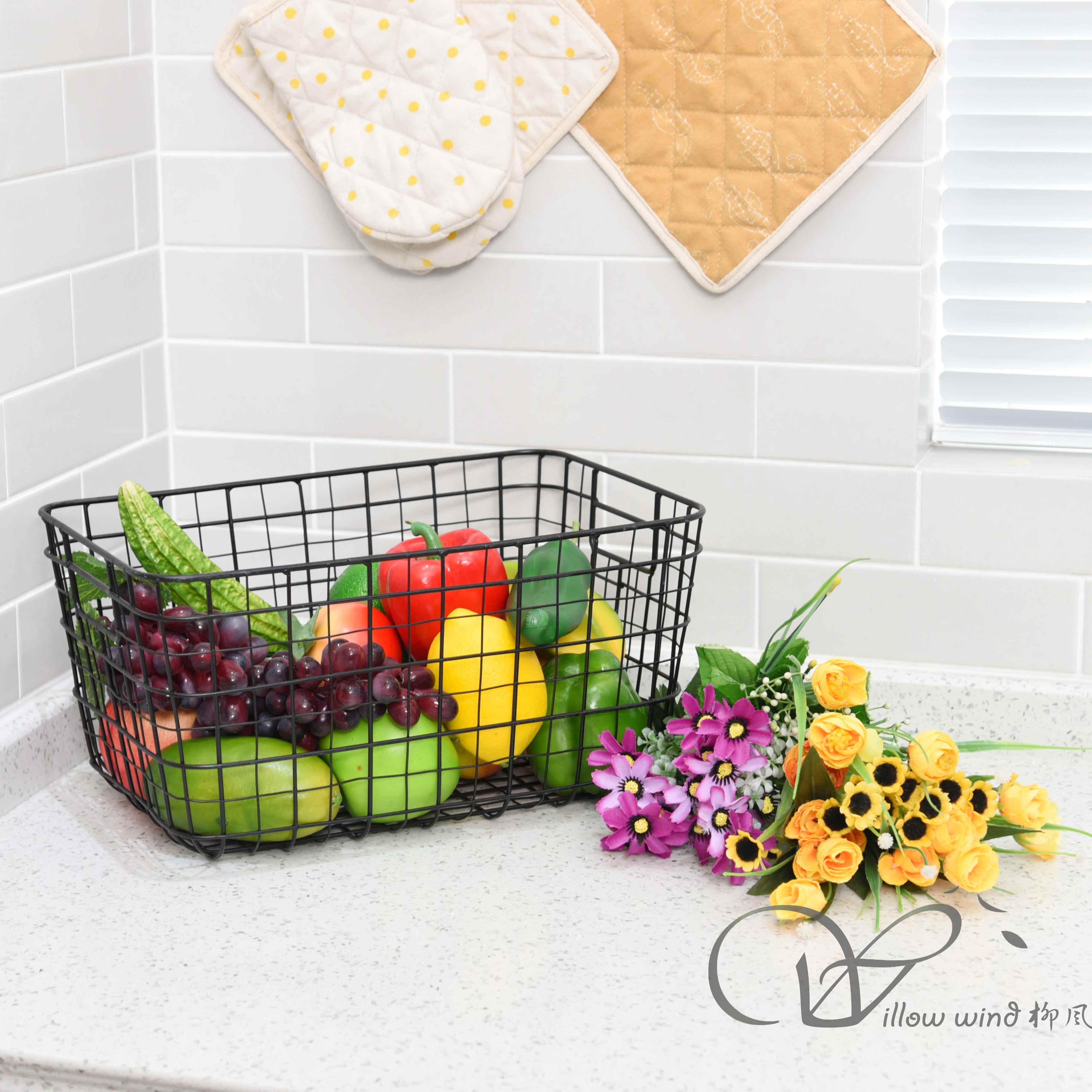 柳风收纳，客厅收纳柳编筐