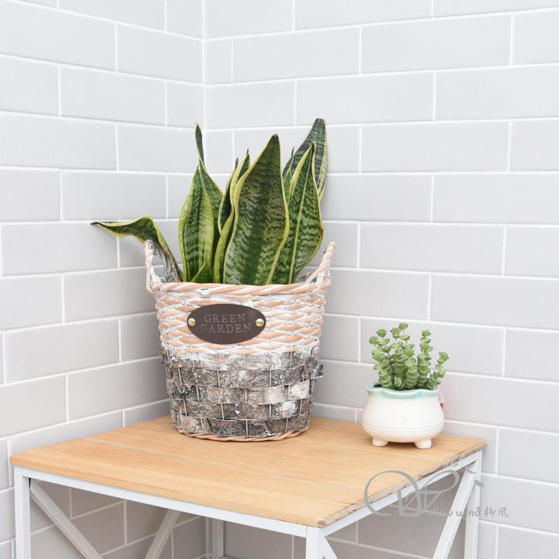 柳风收纳，客厅收纳柳编筐