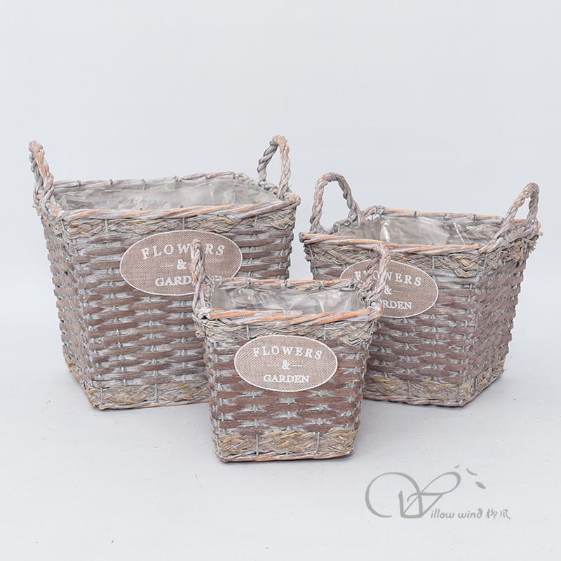 柳风收纳，客厅收纳柳编筐