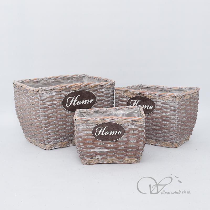 柳风收纳，客厅收纳柳编筐