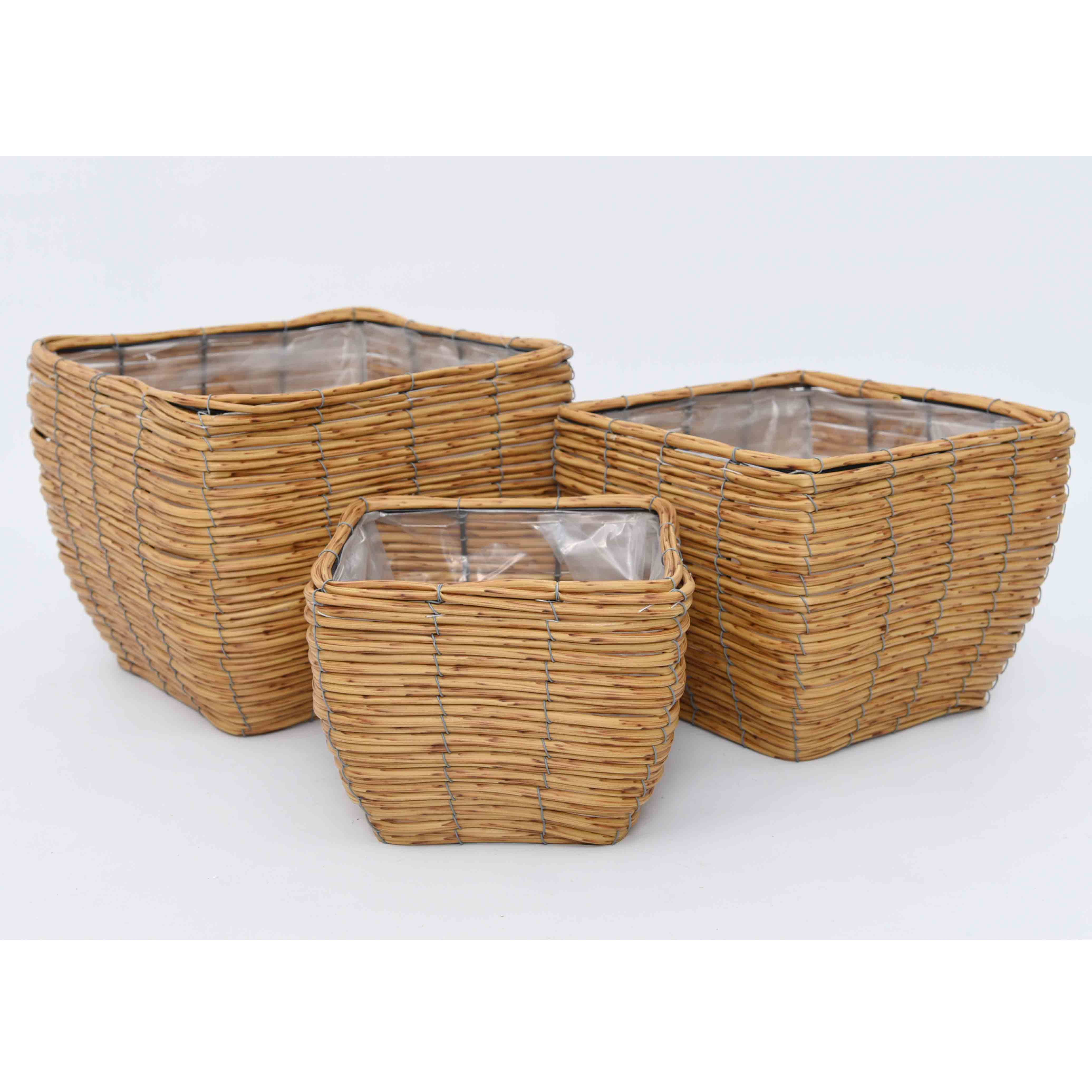 柳风收纳，客厅收纳柳编筐